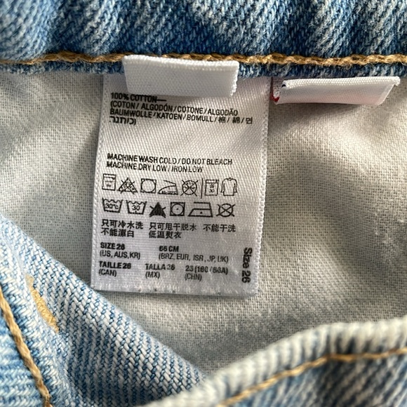 American Apparel High Waist Shorts - Light Jean Wash, Size 26 - Picture 5 of 5